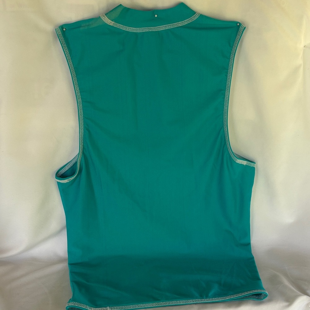 GENTLY WORN JOBBEEDU VERY PRETTY TEAL SLEEVELESS TOP SIZE SMALL - Picture 6 of 14